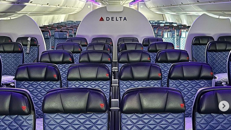 Seats on a Delta aircraft