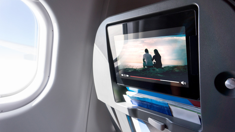 Seatback TV on plane