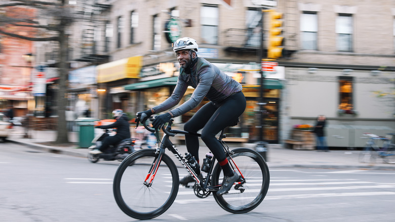 cyclist in New York City