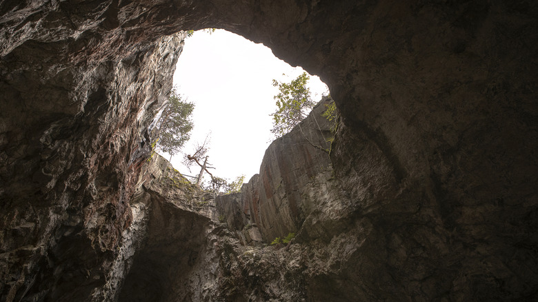 Cave corridor in Norway