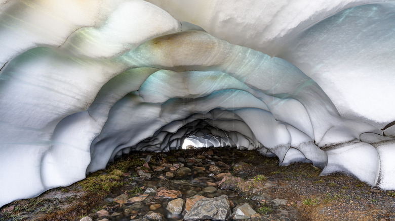 Glacier cave at Mount Rainier