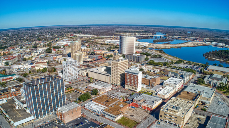 aerial view of downtown Beaumont
