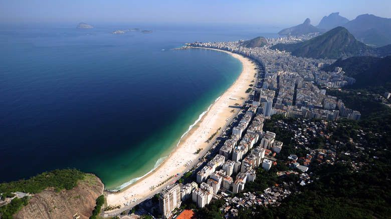Copacabana Beach aerial view 