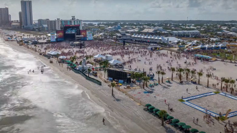 Aerial view of Hangout Fest