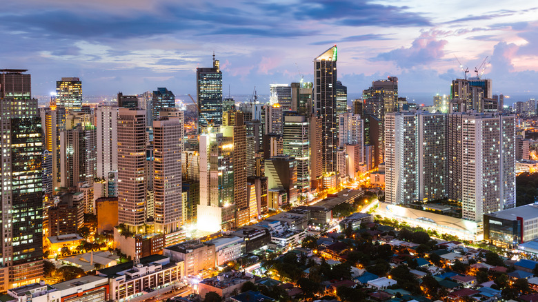 Manila skyline in the evening