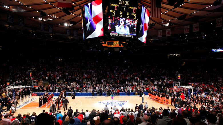Basketball court at MSG