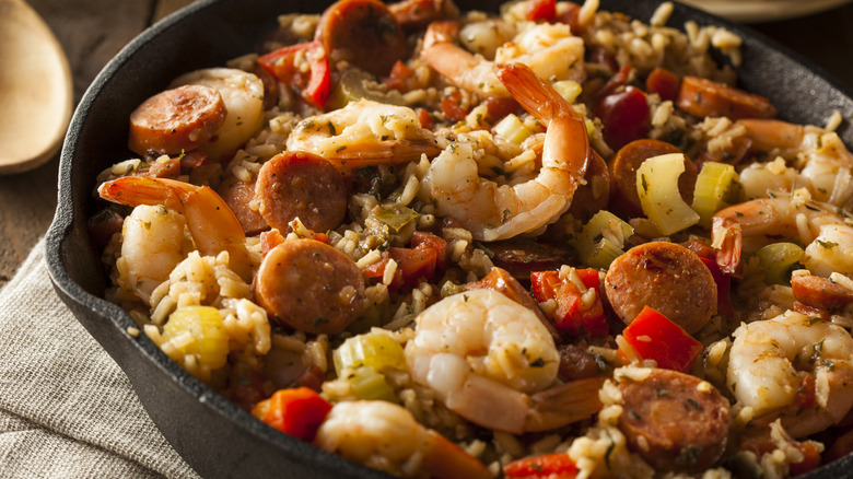 pan with traditional gumbo