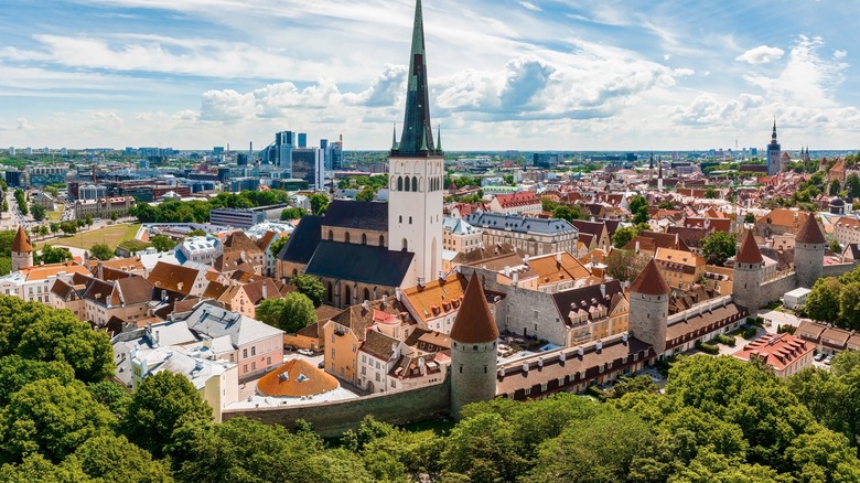 Bird's eye view of Tallinn