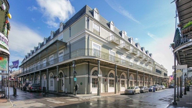 the Bourbon Orleans Hotel's front entrance