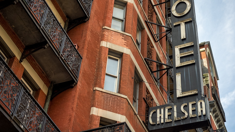 the Hotel Chelsea's outside marquee