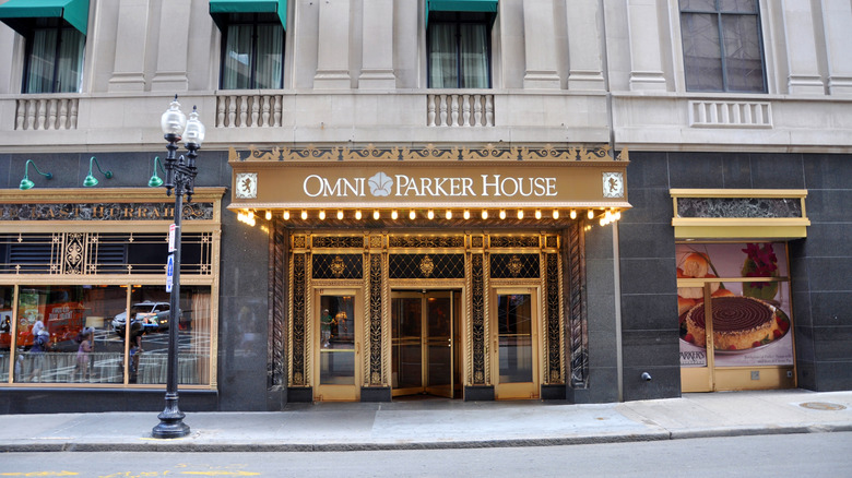 the Omni Parker House's front entrance