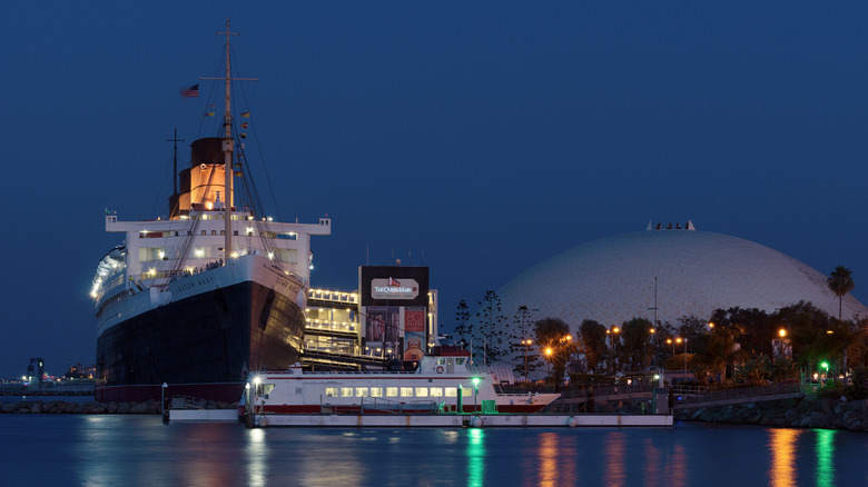 R.M.S. Queen Mary in Long Beach Harbor
