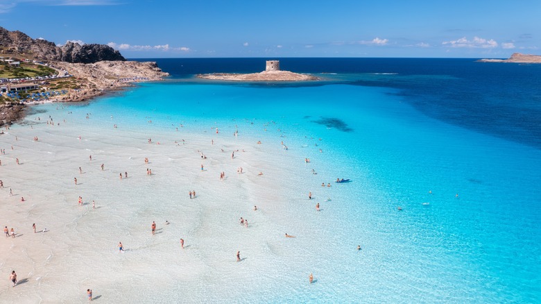 White sand beach in Sardinia