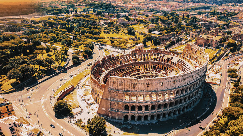 Aerial view of Rome