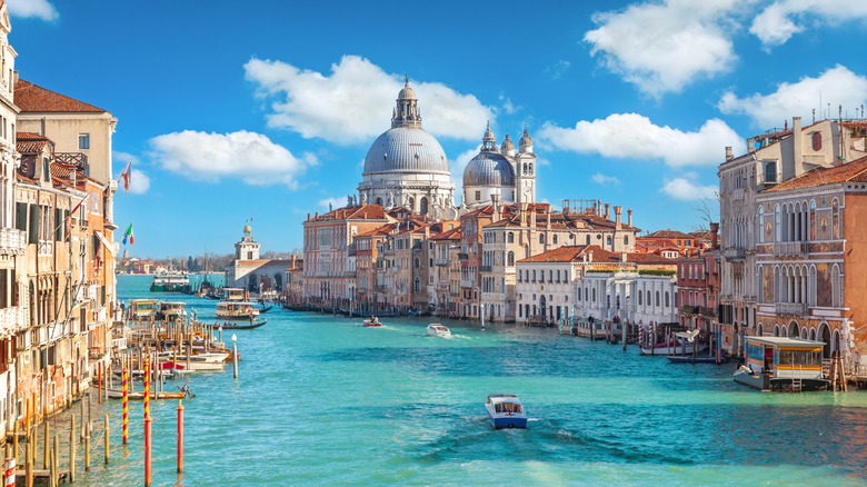 Looking down Grand Canal in Venice