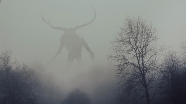 creepy figure in the mist