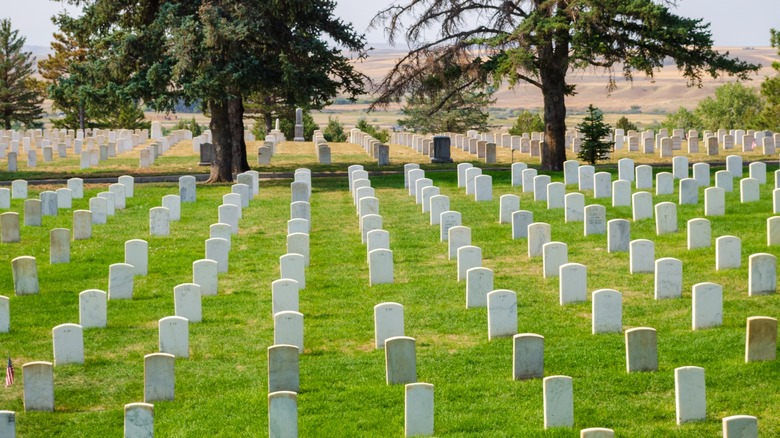 view of Little Bighorn cemetery