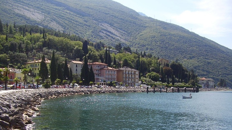 mountain, lake, and dwelling in Bardolino