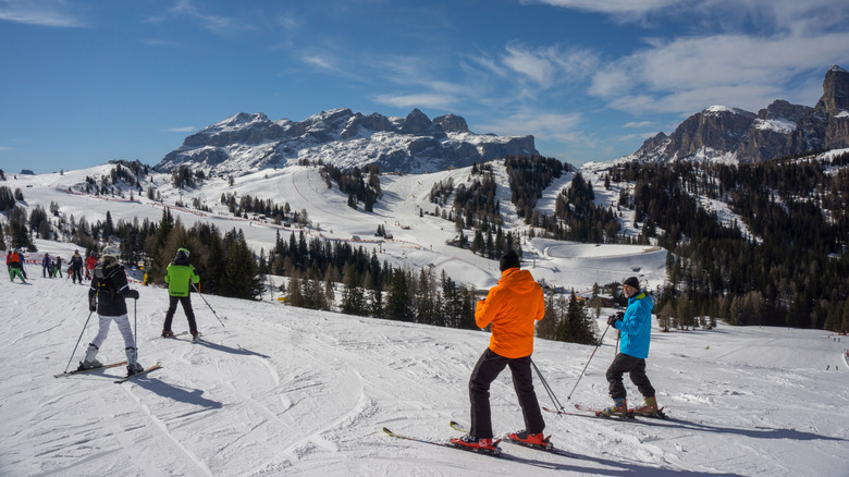 The slopes of Dolimiti Superski resort