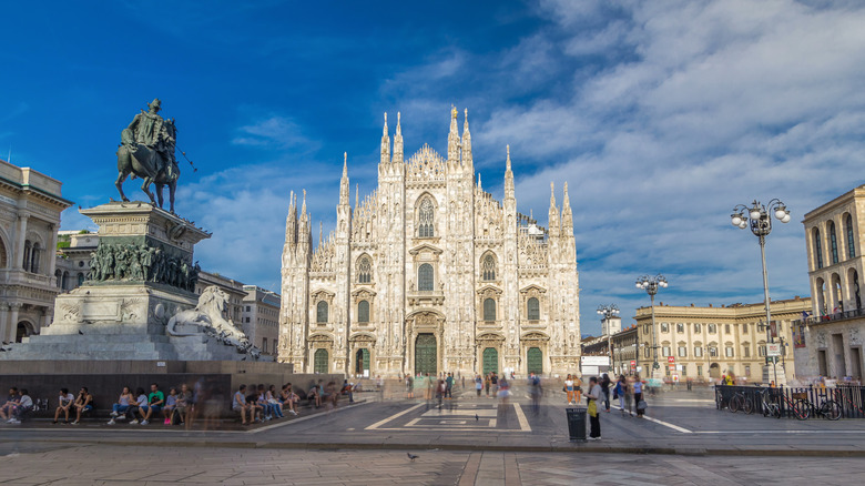 The Milan Cathedral on a sunny day