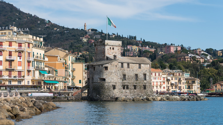 A costal shot of Rapallo, Italy