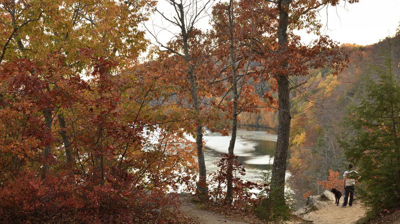 hiker at Lover's Leap State Park