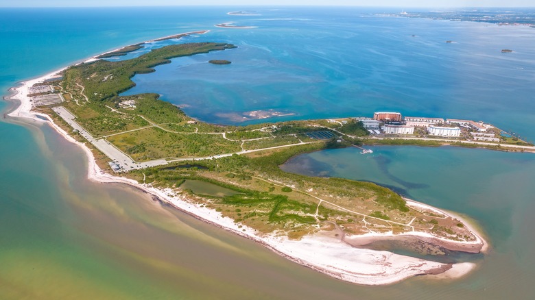arial view of Honeymoon Island State Park