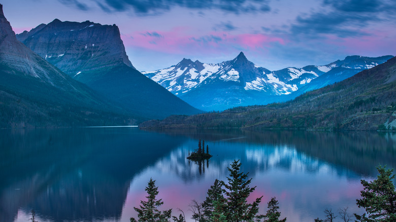 Lake and mountains at Glacier National Park
