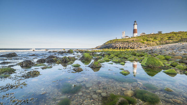 Montauk, New York lighthouse and coast