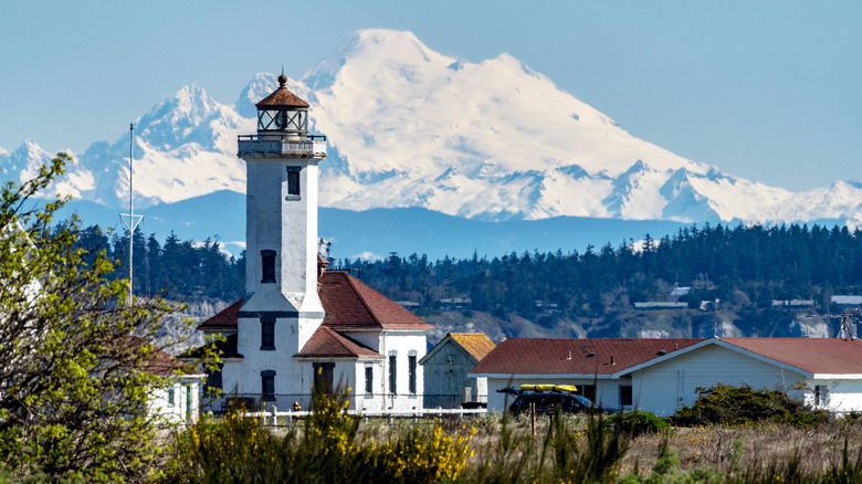 Port Townsend, Washington by mountains