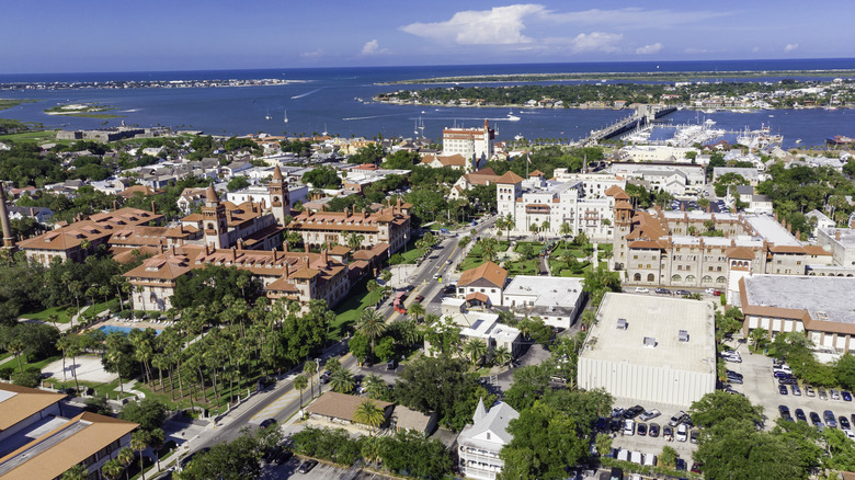 St. Augustine, Florida aerial view