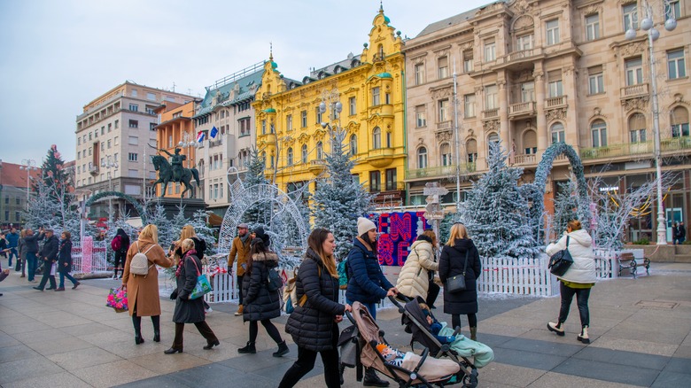 colorful buildings in Zagreb 