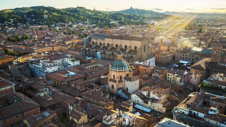 Aerial view of Bologna, Italy