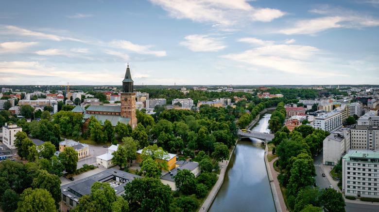 Aerial view of Turku, Finland