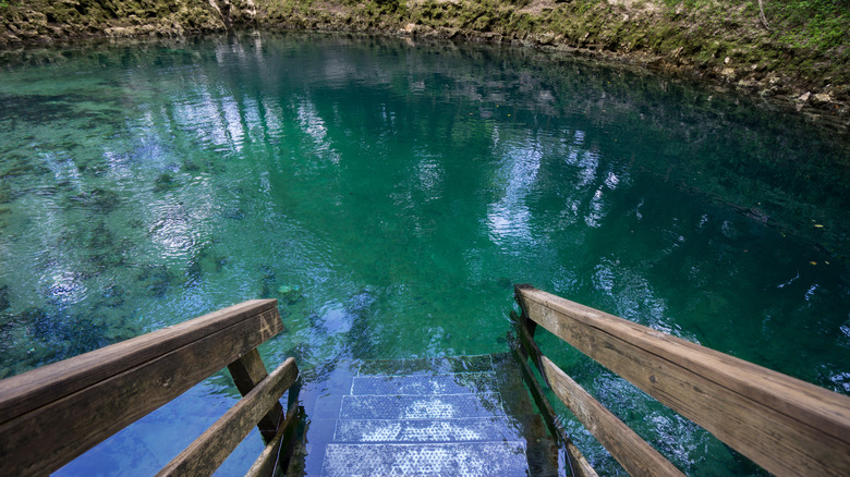 blue water at Madison Blue Springs
