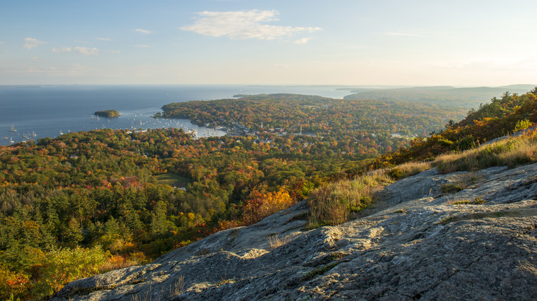 Aerial view of Camden Hills State Park