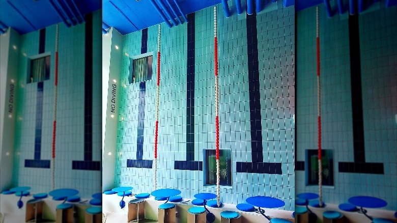 Vertical swimming pool room in Hotel Not Hotel