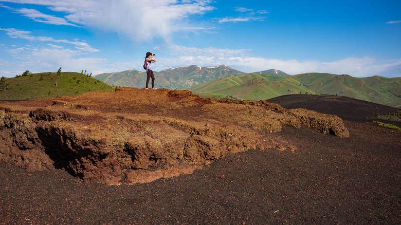 Traveler explores Craters of the Moon