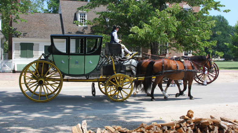 Colonial horse-drawn carriage 