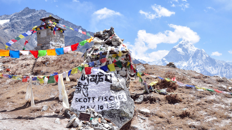 Scott Fischer memorial at Base Camp