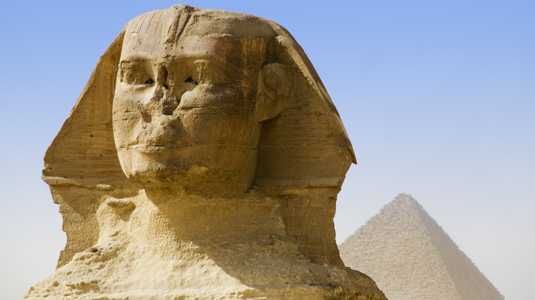Great Sphinx Giza broken nose