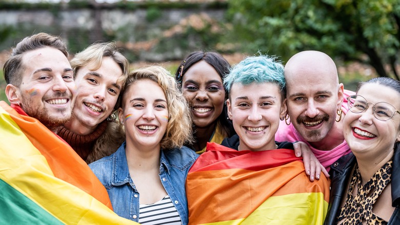 LGBTQIA+ activists posing