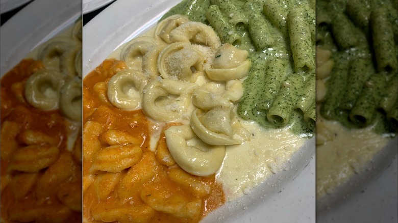 Fior d'Italia's secret menu Tri Colore pasta.