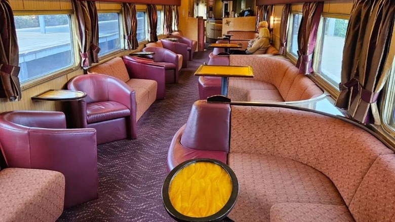 Lounge car on The Ghan