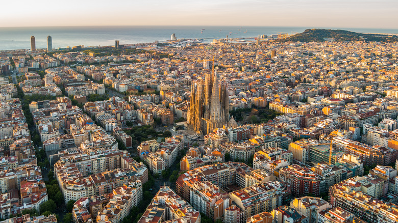 Aerial view of Barcelona