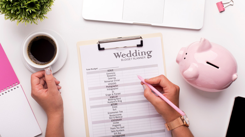 bride wedding budget planner