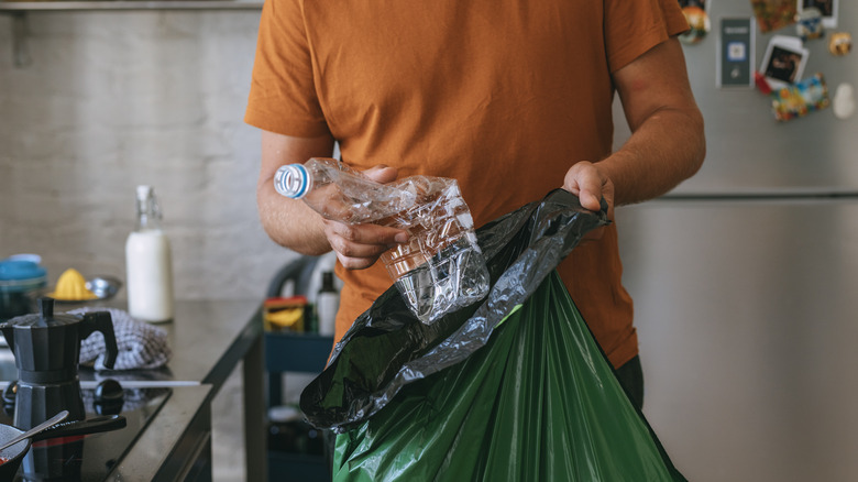 Person taking out trash