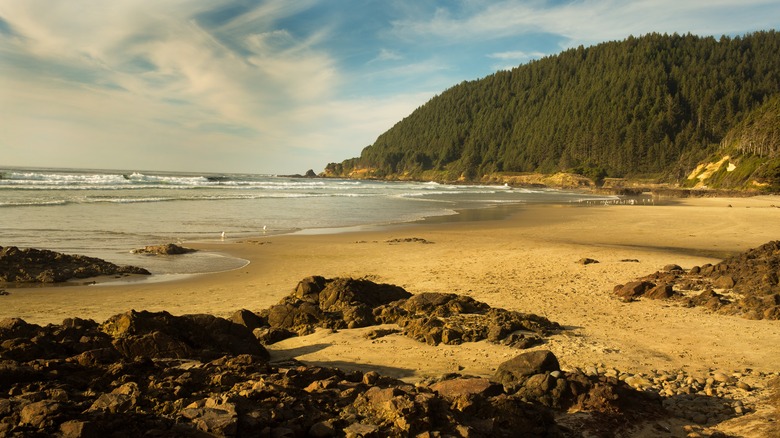 Neptune Beach, Oregon in the sunshine