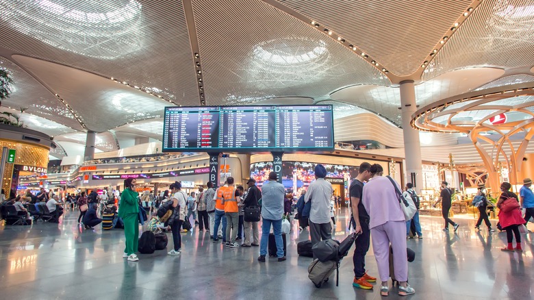 Passengers at airport duty-free