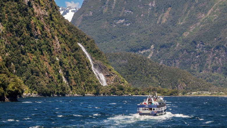 Milford Sound cruise ship New Zealand